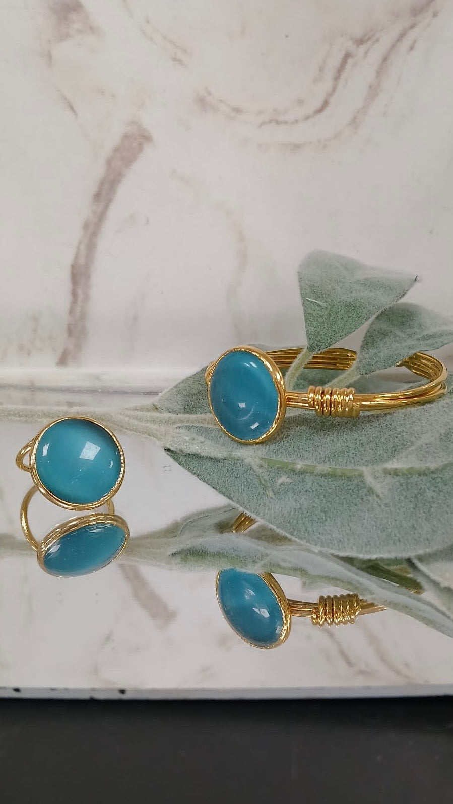 Baby Blue Cat Eye 2pcs Set