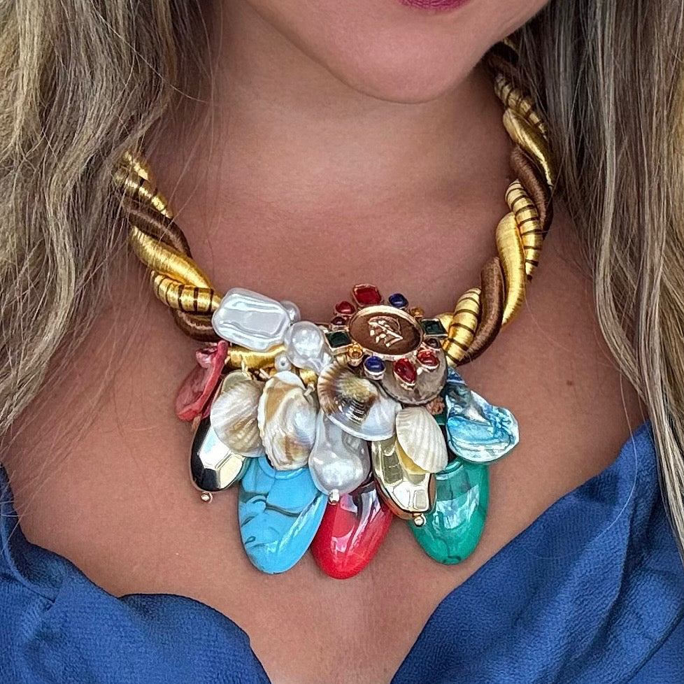 Summer Necklace With Colors Coin