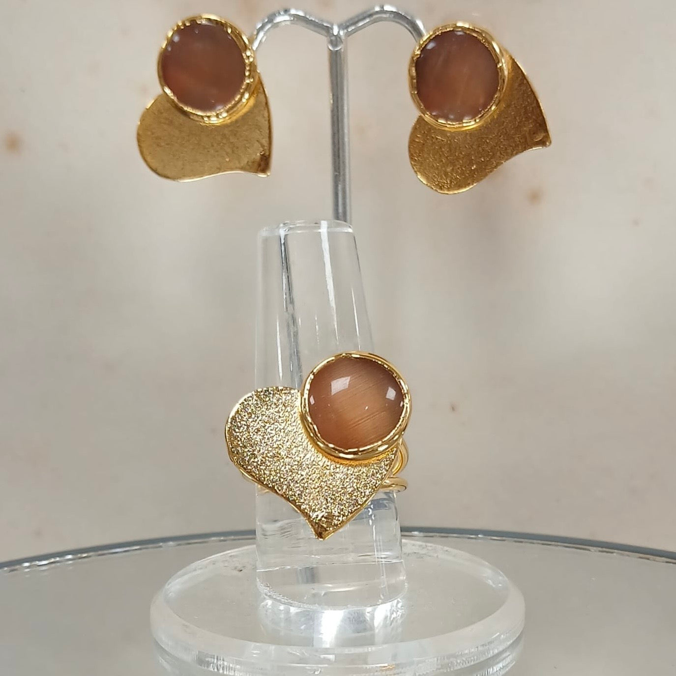 Orange Heart 2pcs Set