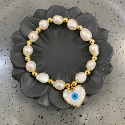 Bubble at Heart Pearl Bracelet