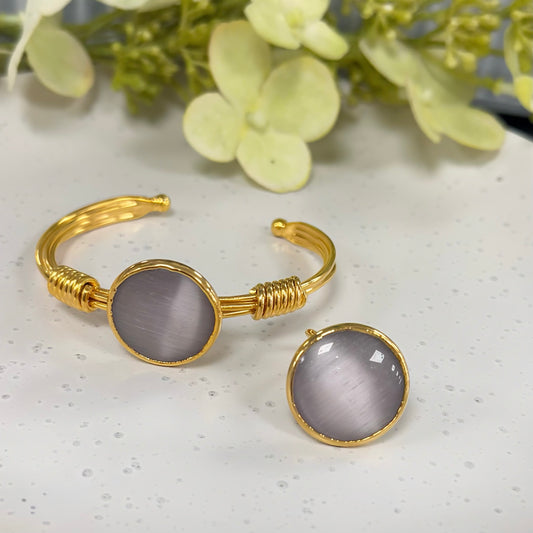 Lilac cat eye 2pcs set