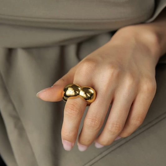 Bubbles Gold Ring