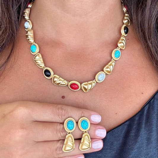 Multi Stones 2 Pcs Set