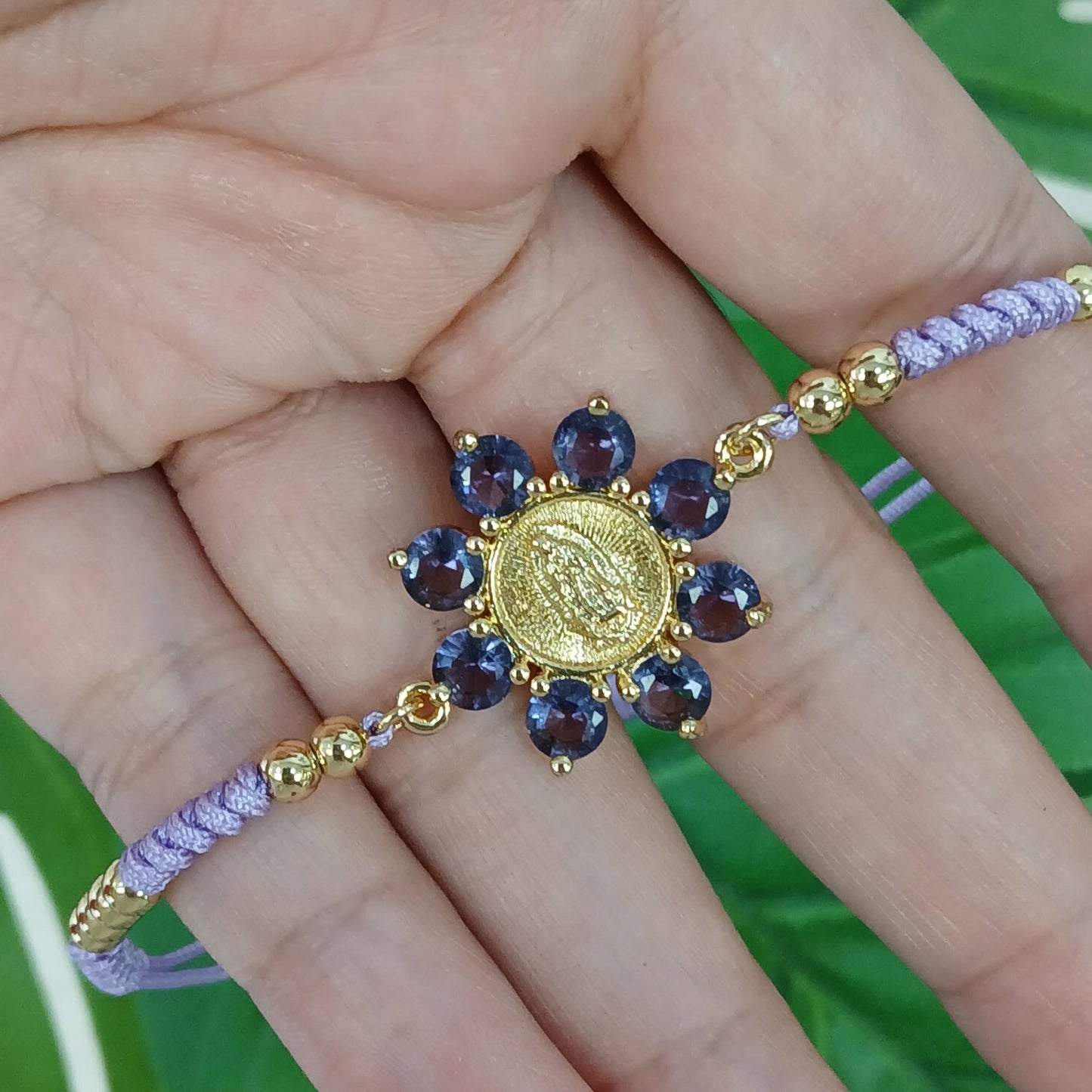 Purple Rope Bracelet Religious