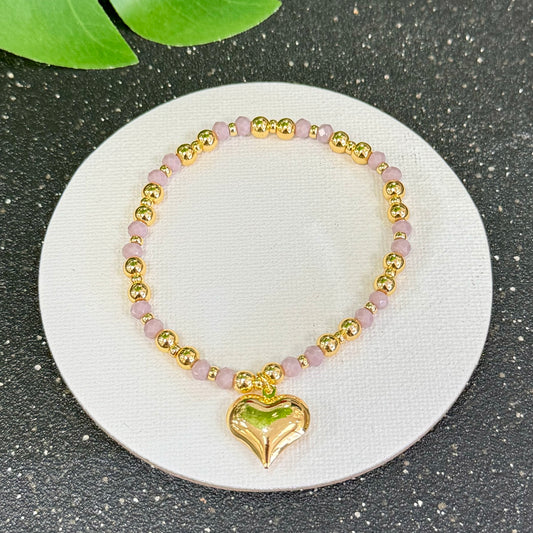 Heart Powder Elastic Bracelet