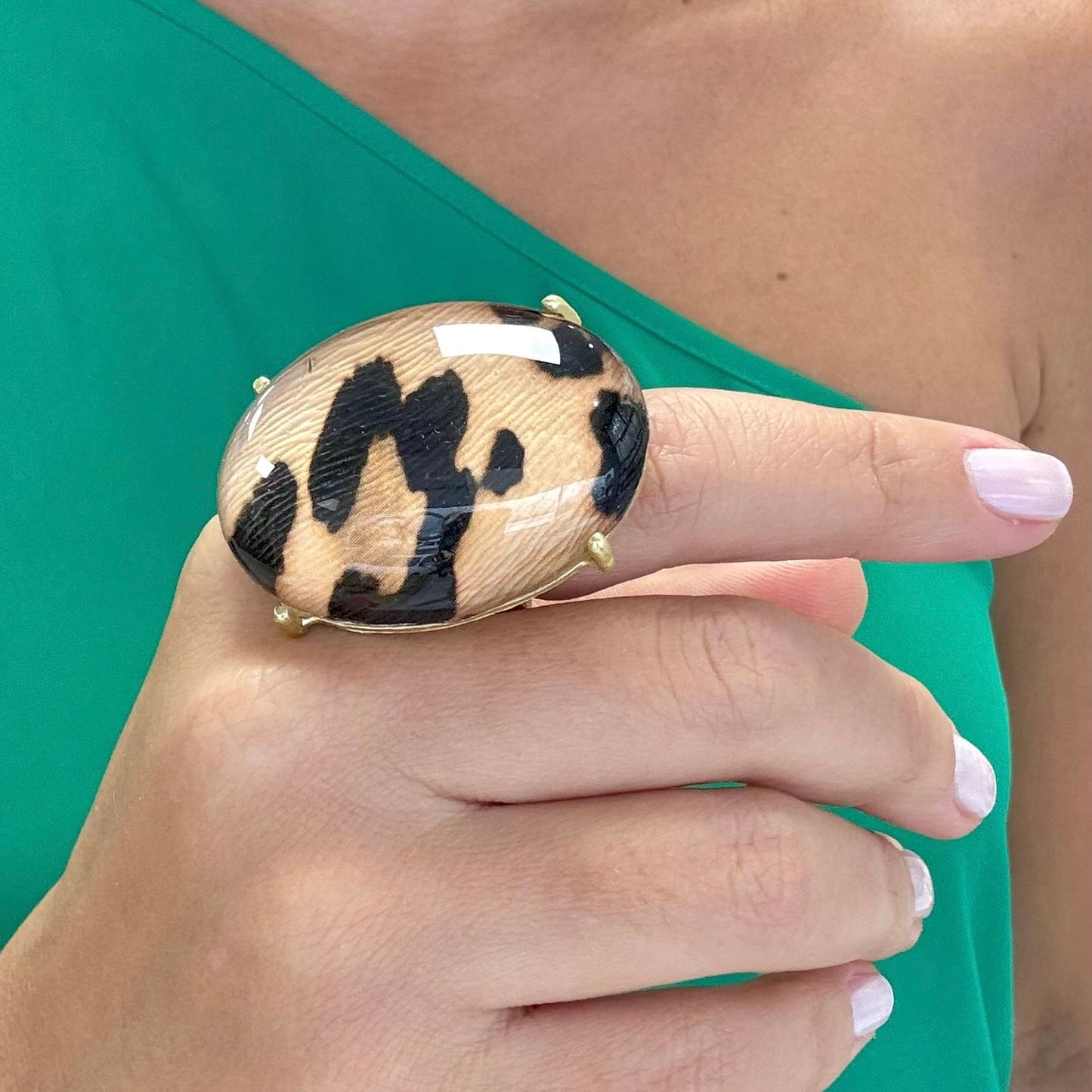 Gold Animal Print Ring