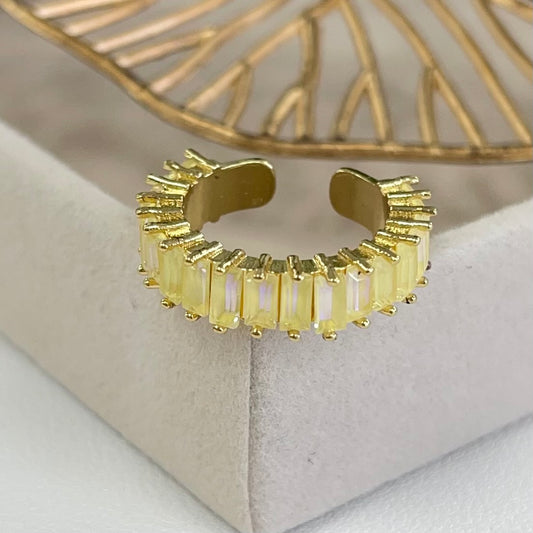 Yellow Quartz Gold Ring