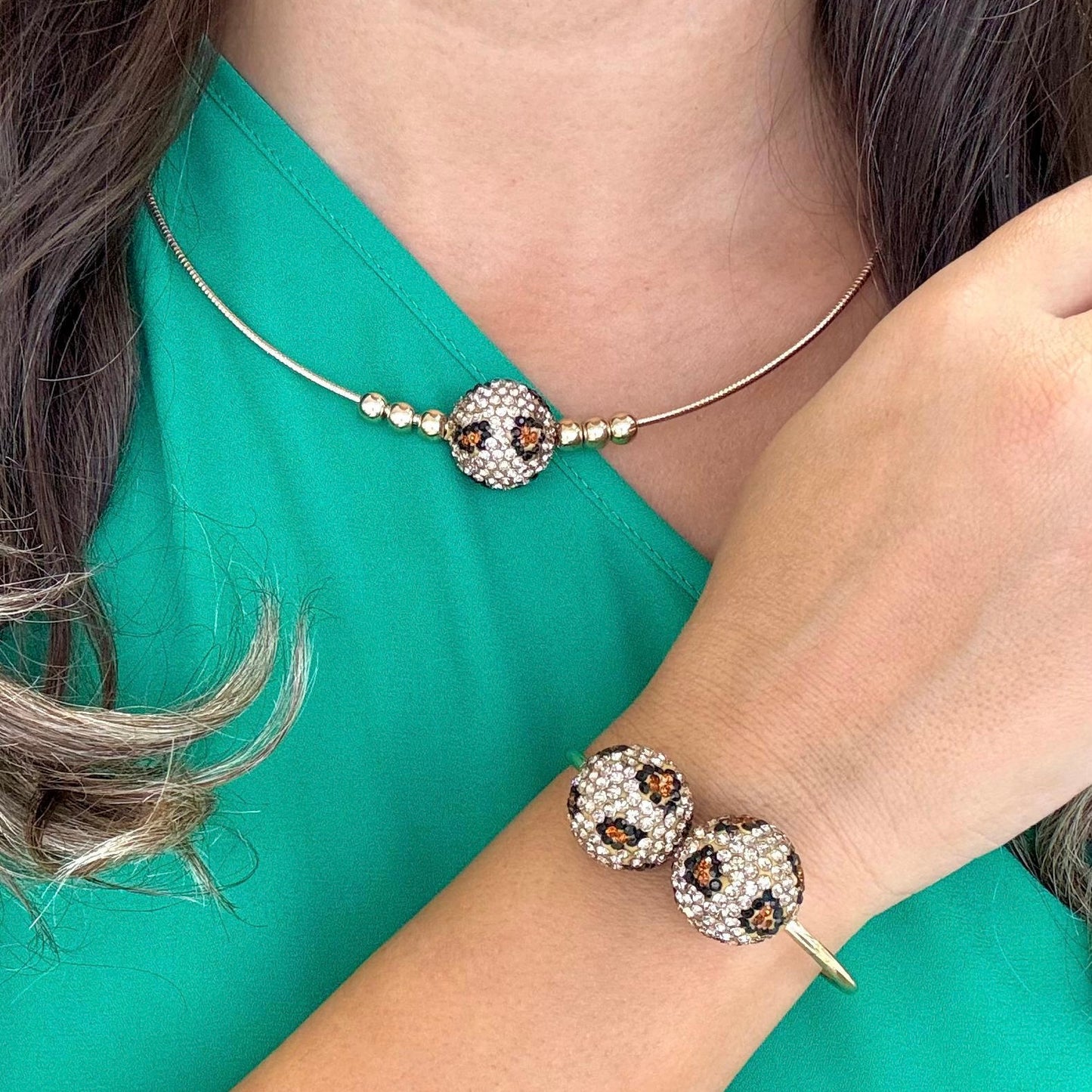 Animal Print Set Bracelet and Necklace