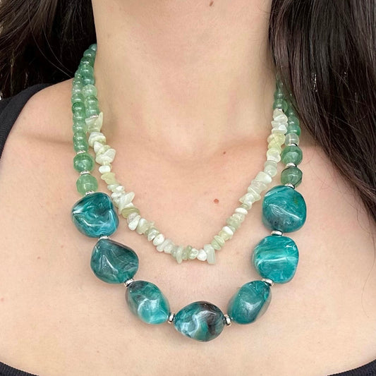 2 Layers Green Necklace