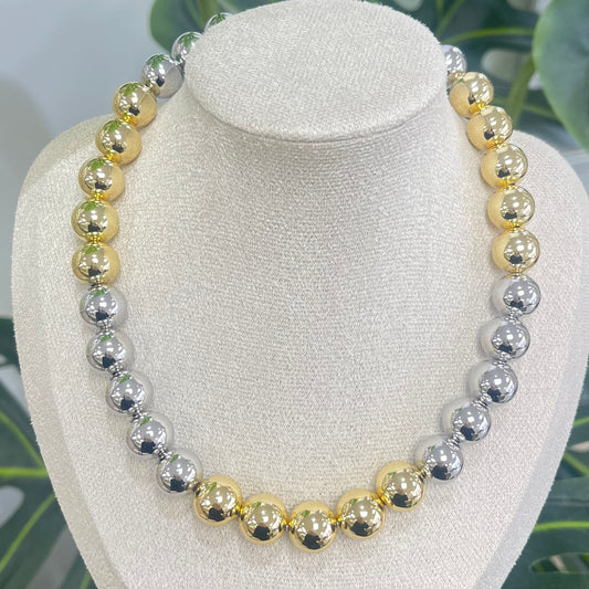 Mid Two Tone Bubbles Necklace