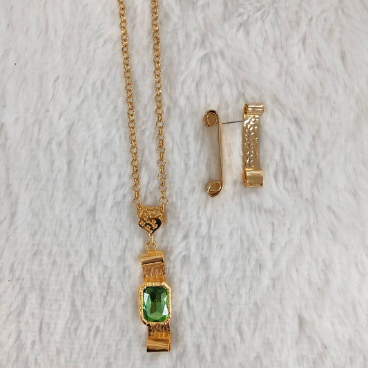 Green Crystal 2pcs Set