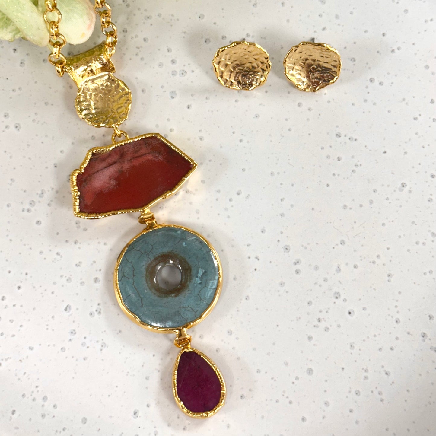 Mix Stones Necklace Set