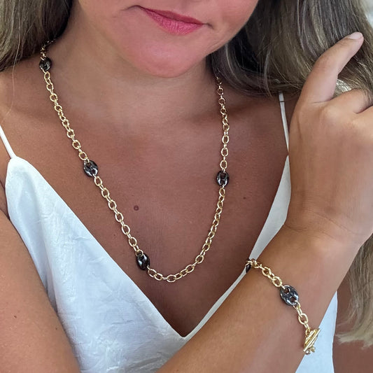 Two tone Gray Bean Set