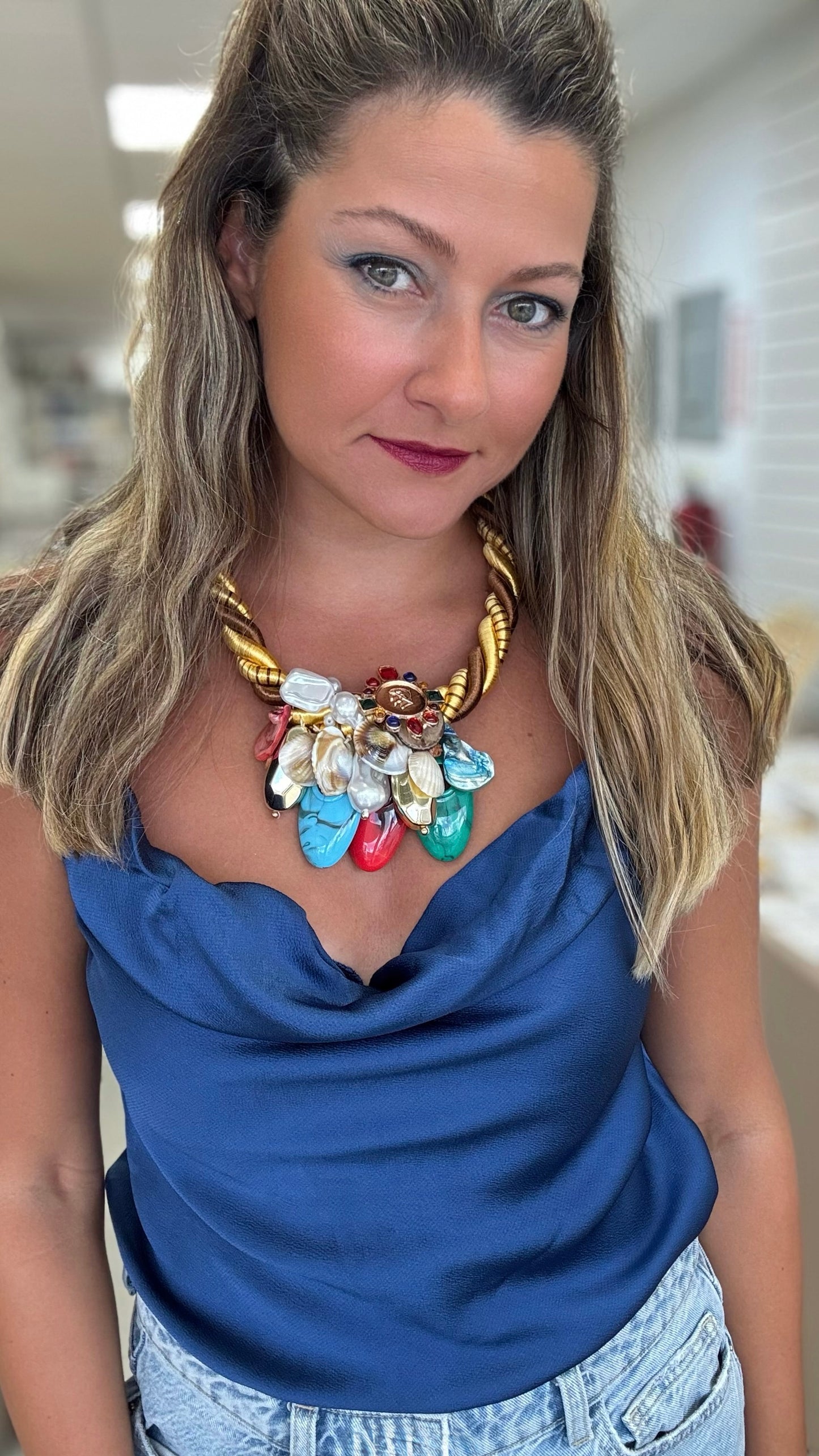 Summer Necklace With Colors Coin