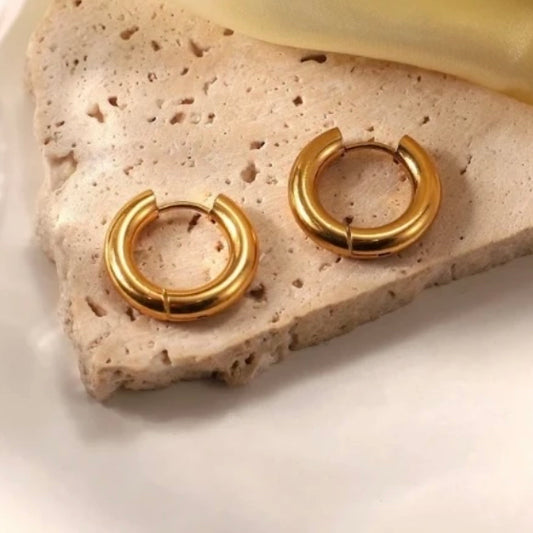 Small Bold Gold Hoop Earring