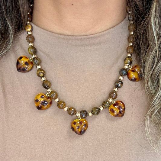 Mocha Heart Necklace