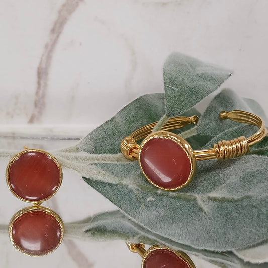 Orange Cat Eye 2pcs set