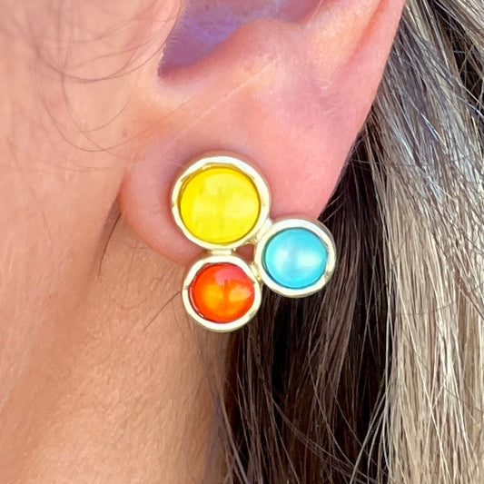 Candy Colors Yellow Gold Earring