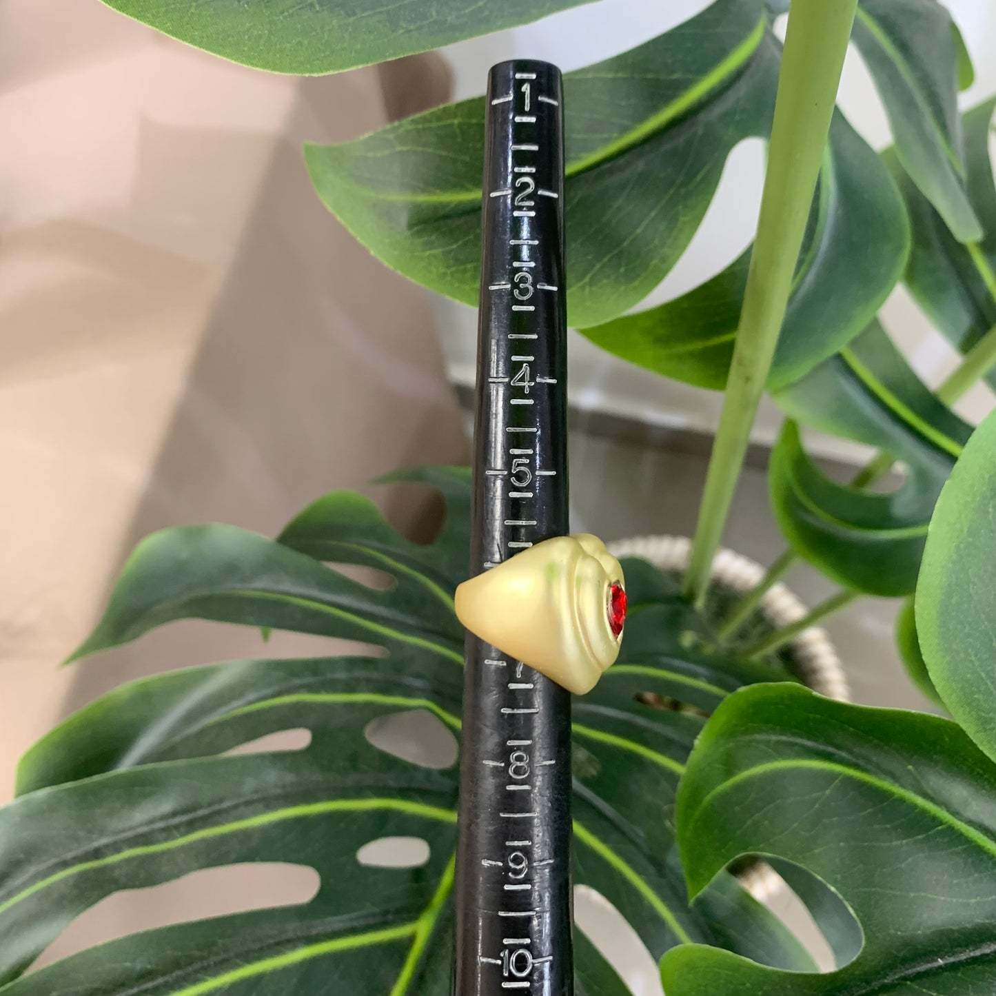 Ruby Heart Gold Ring