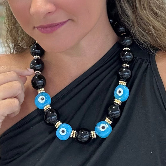 Black Evil Eye Necklace