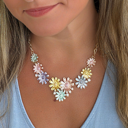 Multicolor Flowers Necklace