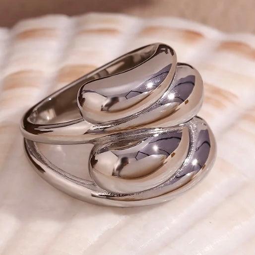 Multi Drop Silver Ring