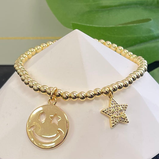 Smile With Crystal Star Bracelet