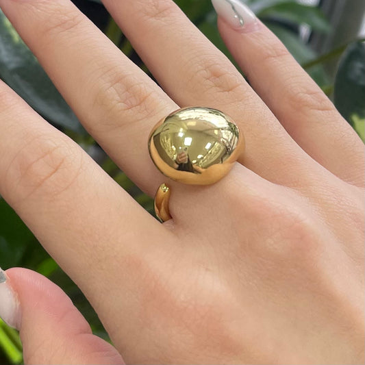 Big Drop Gold Ring