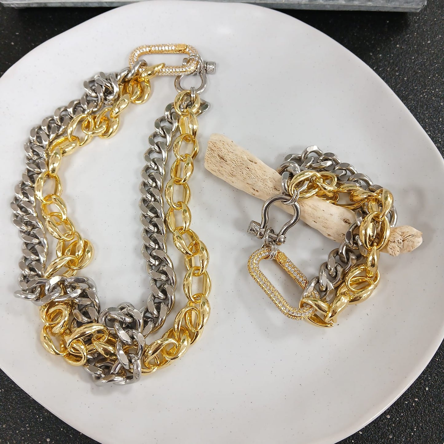 Two tones Mix Chain Set