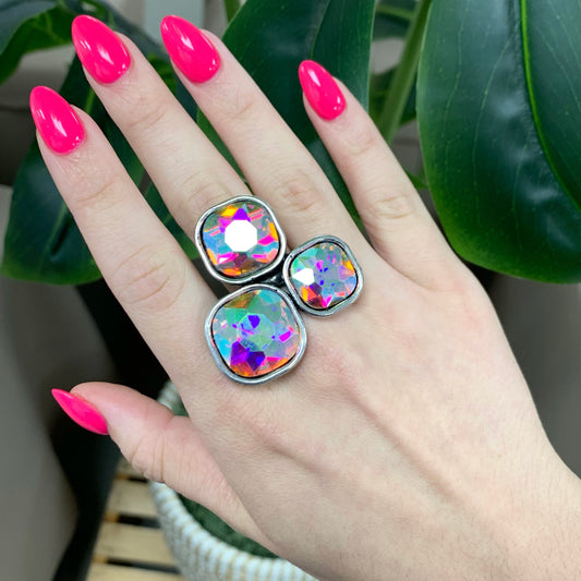 Janjan Clear Silver Ring