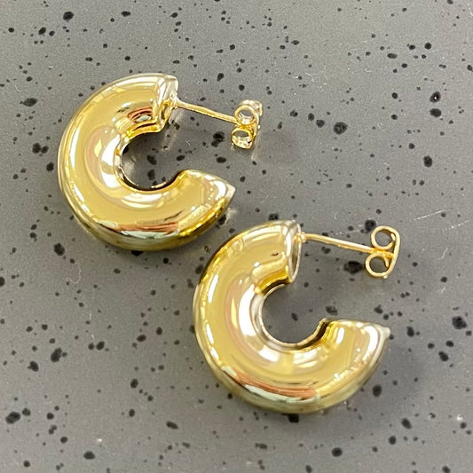 Half Moon Gold Earrings