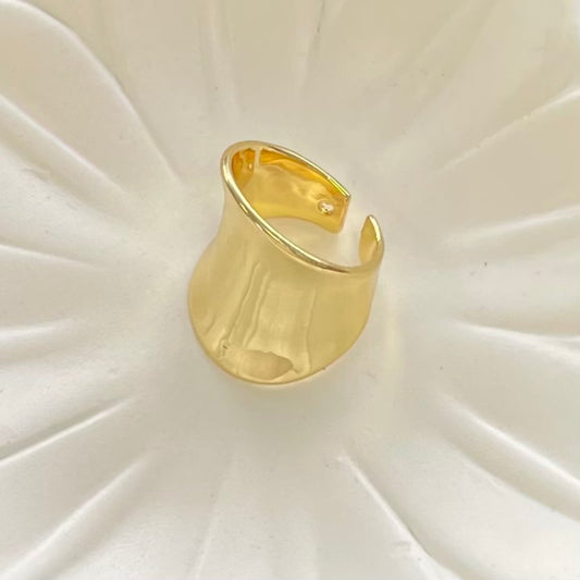 Cross Square Gold Ring