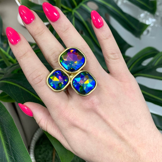 Janjan Royal Blue Gold Ring