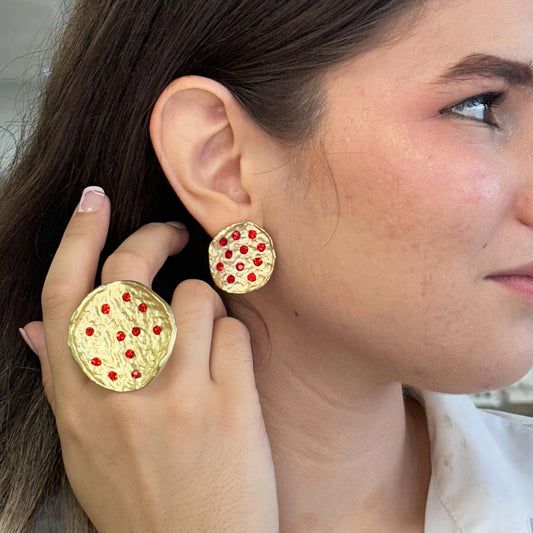 Hammered Red 2 pcs Sets