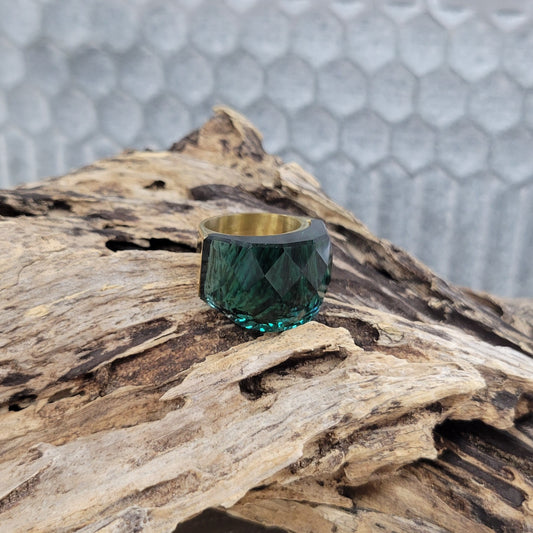 Green Quartz Gold Ring