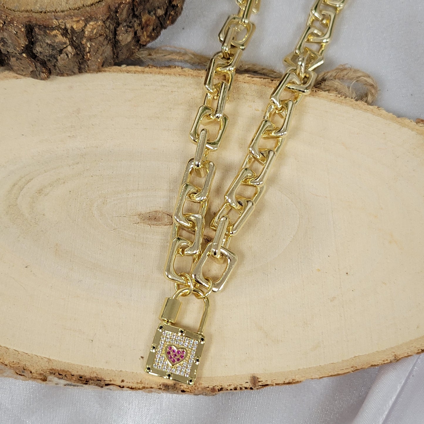 Padlock With Pink Heart