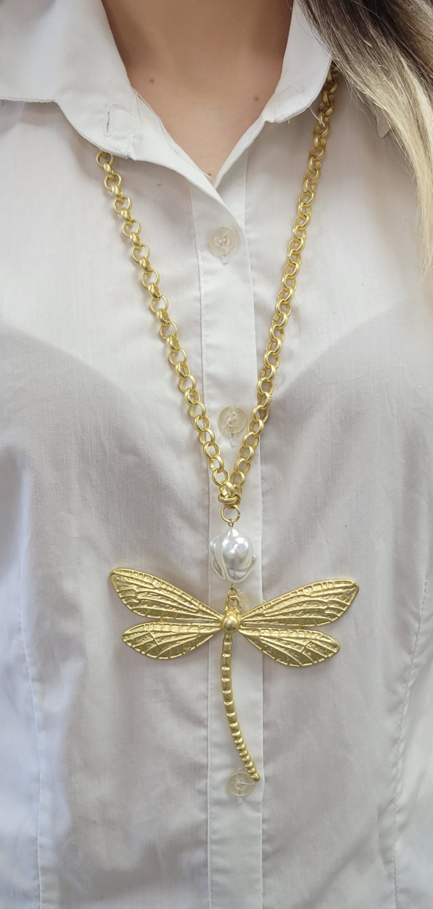 Dragonfly Gold Necklace
