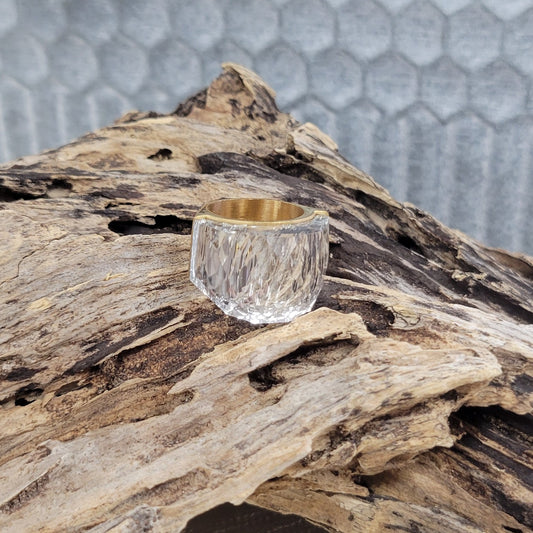 Clear Quartz Gold Ring