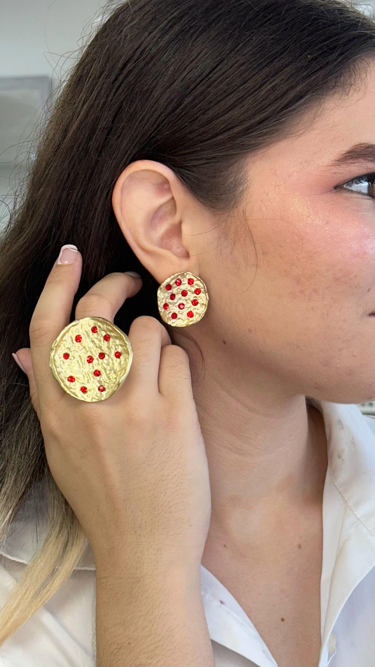 Hammered Red 2 pcs Sets