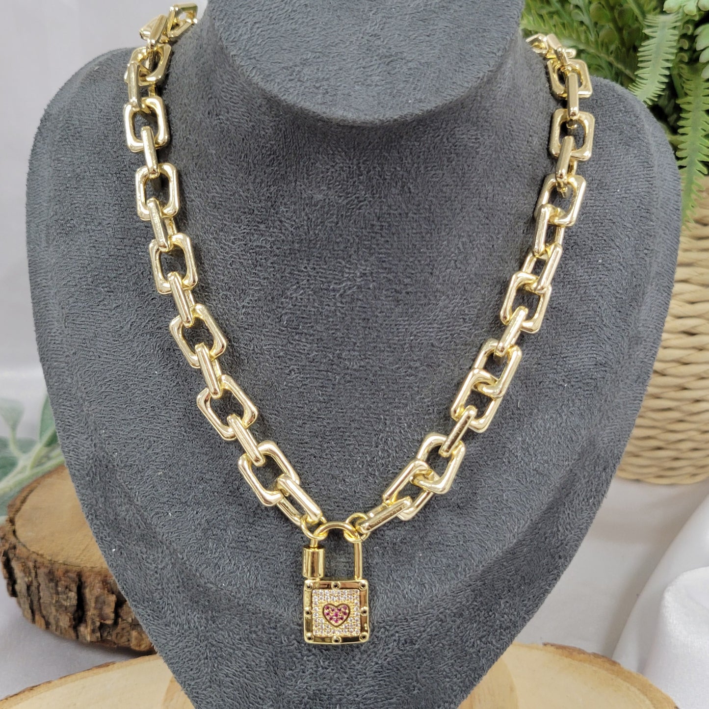 Padlock With Pink Heart