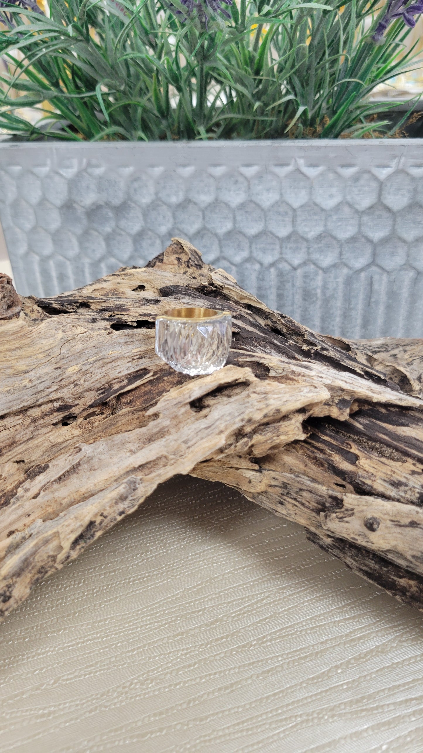 Clear Quartz Gold Ring