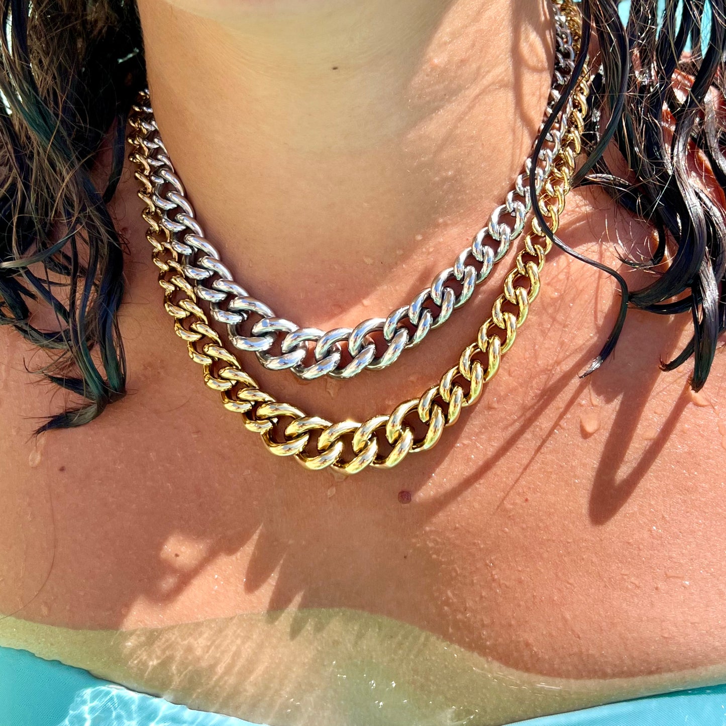Modern Chain Set Modern Chain Gold Necklace – Narofficial