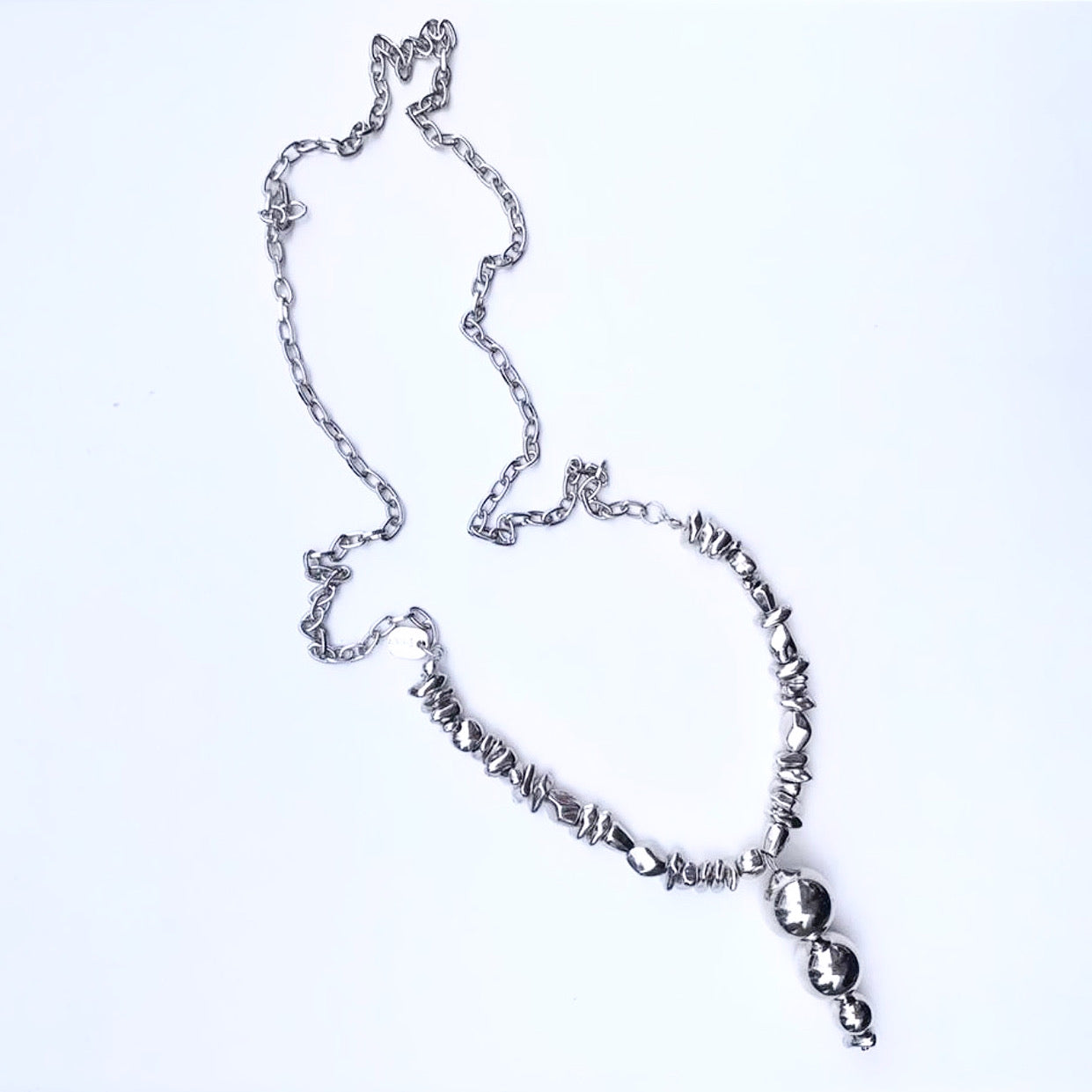 Silver 3 Size Balls With Beads