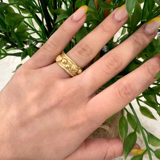 Bubbles Gold Plated Ring