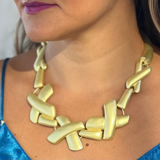 X Gold Necklace