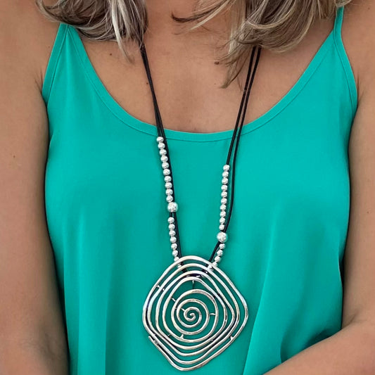 Deep Horizon Silver Necklace