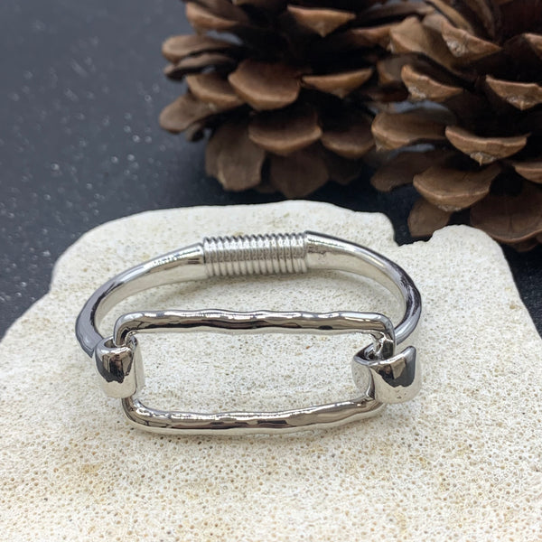 Silver Plated Rectangle Bracalet