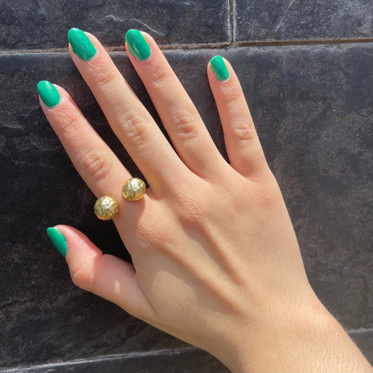 Gold Sphere Ring