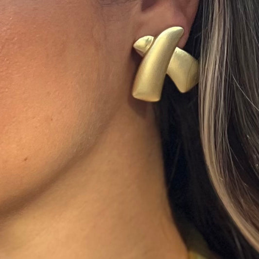 X Gold Earring